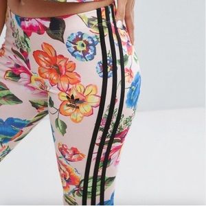 RARE Adidas From Singapore -Floral Tights/Leggings